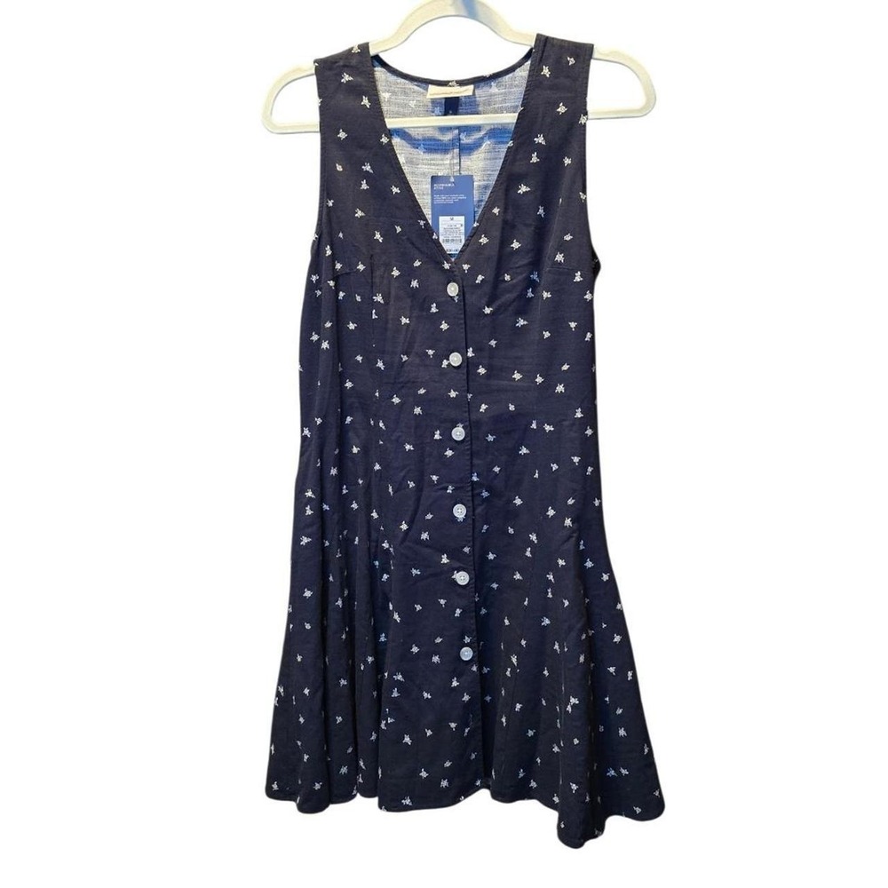 Universal Thread Sleeveless Dress Navy w/white Floral‎ Pattern